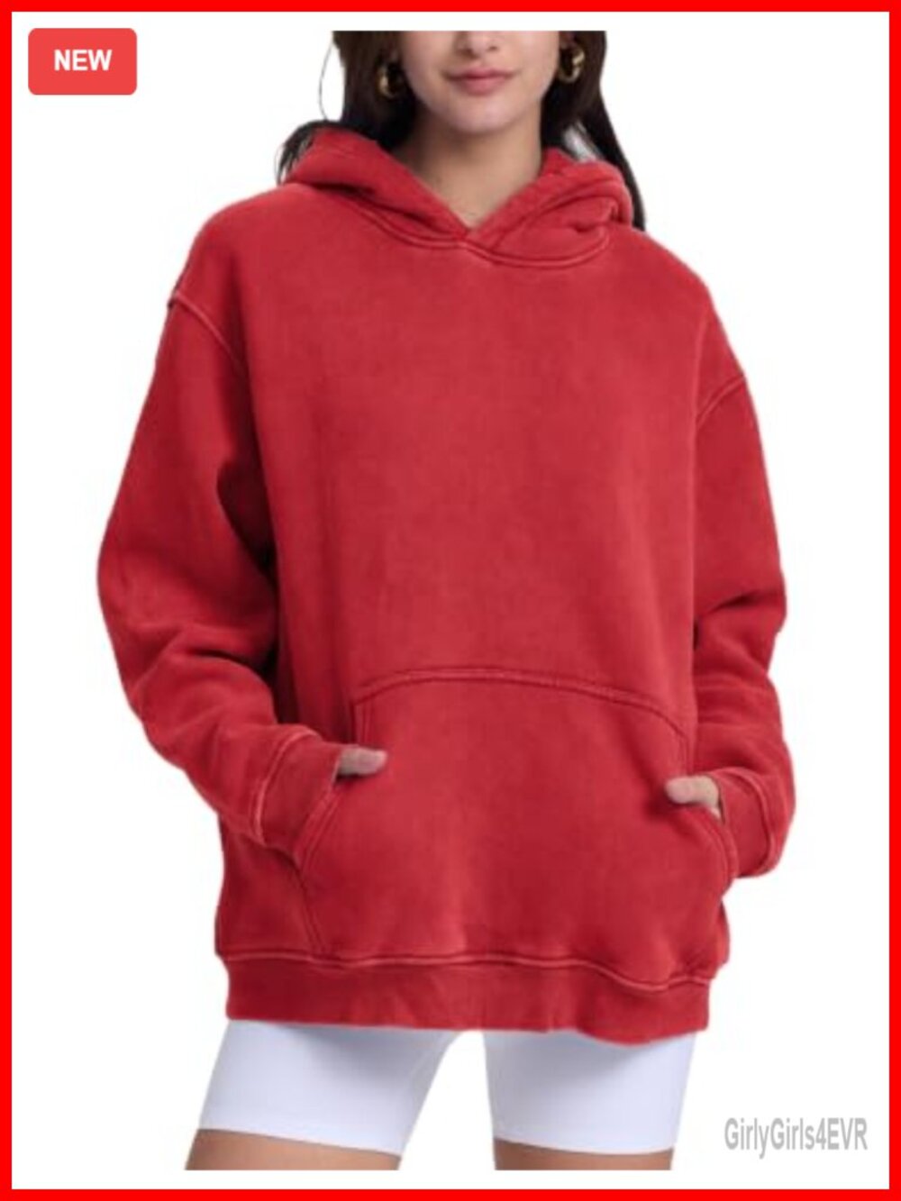 Oversized Acid Wash Hoodie Unisex Heavyweight Fleece Cotton Vintage Sweatshirt